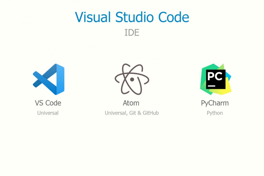 VS Code, Atom, PyCharm